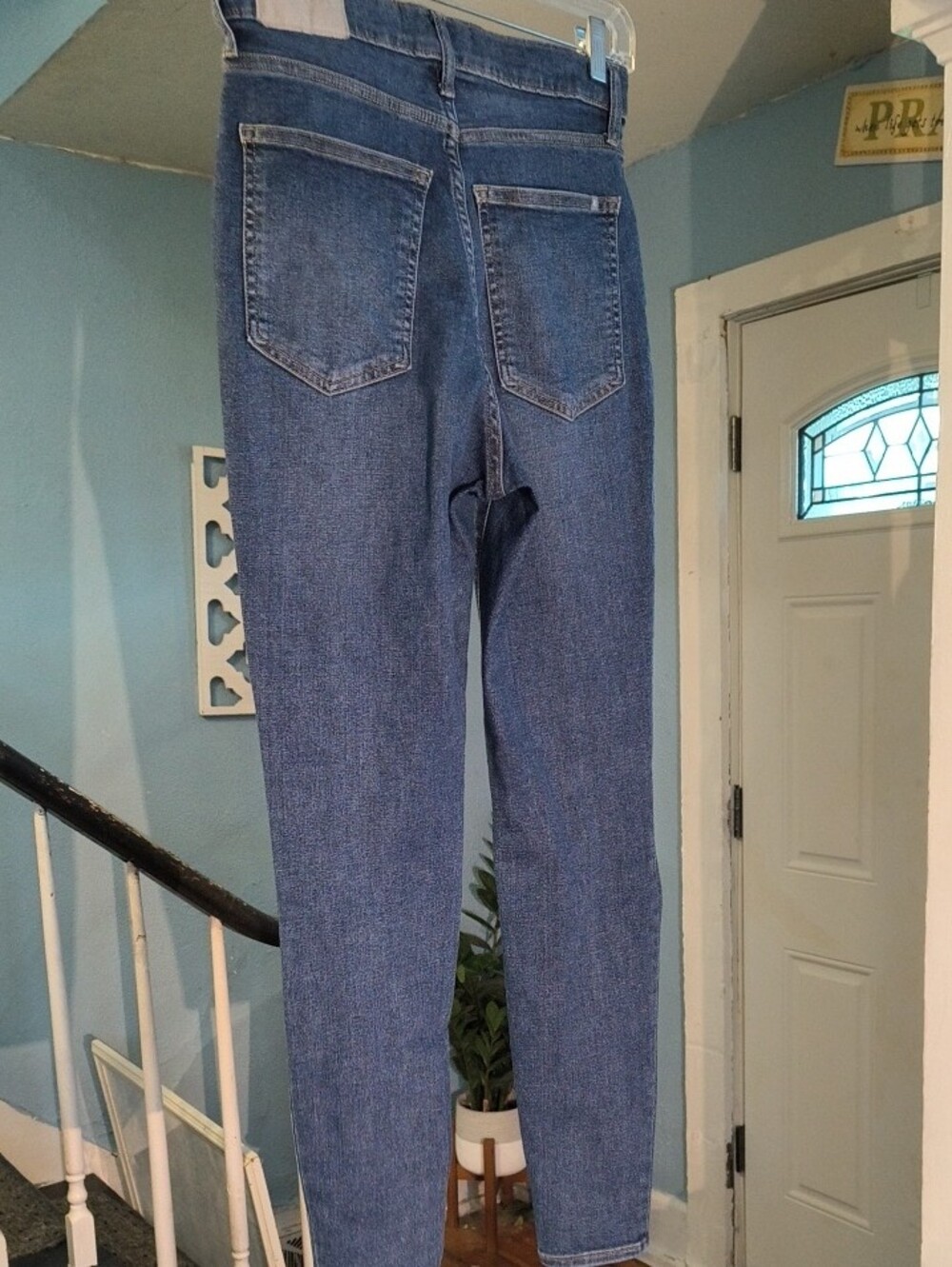 Everlane The Way-High Women's Skinny Jeans in Medium Blue Wash Medium - Picture 5 of 8